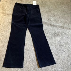 Talbots Black NWT corduroy boot leg pants
